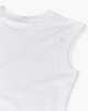 Classic Jersey Sleeveless Boy Tee - White