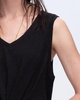 Slub Jersey V-Neck Tank - Black