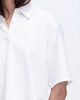 Heavyweight Jersey Mixed Media Short Sleeve Polo Vintage Wash - White