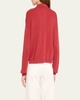 Cotton Rib-Knit Long-Sleeve Polo Sweater