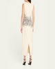 Ophelia Long Printed Wool Dress