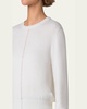 Front Fine Sheer Stripe Cashmere Sweater
