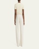 Fluid Bias-Cut Crushed Satin Pants