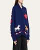 Diamond Corral Horse Merino Wool Cardigan