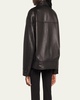 Olive Pebble Leather Jacket