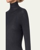 Cashmere-Blend Fine Ribbed Knit Top
