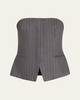 Renee Strapless Pinstripe Top