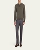 Men's Solid Twill Dress Trousers