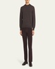 Men's Melange Cashmere Crewneck Sweater