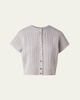 Cape-Sleeve Cashmere Cropped Cardigan