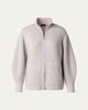 Cashmere and Silk Knit Cardigan with Boucle Front