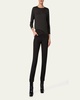 Cashmere-Silk Fine Gauge Knit Sweater