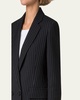 Adele Pinstripe Double-Breasted Short Jacket