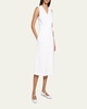 Sleeveless A-Line Wrap Dress