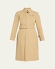 Feminine Belted Car Coat