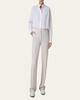 Carl Twisted Linen Double-Face Straight-Leg Pants