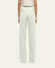 Pleated Wide-Leg Wool Pants