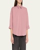 Monili Collar Cotton Popeline Shirt