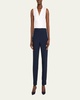 Chris Pleated Straight-Leg Pants