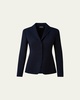 Leather-Collar Wool Jacket