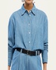 Chambray Oversized Button-Down Shirt