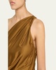 Aster One-Shoulder Satin Gown