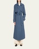 Belted Techno Silk Trench Coat