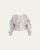 Berma Metallic Draped Blouse