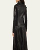 Zip-Front Faux Leather Moto Jacket