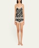 Toi Floral-Print Lace Trim Cami