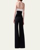 V-Waistband Wide-Leg Pants