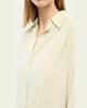 Convertible Pleated Silk Wrap Shirt