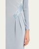 Plisse Jersey Gown with Beaded Hip Detail