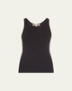 Long Ribbed Cotton Tank Top