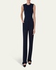 Carl High-Rise Straight-Leg Seersucker Pants