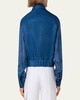 Wanda Organza Short Jacket with Window Plaid Embroidery