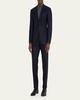 Men's Brun Wool Micro Check Suit