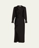 Talita Drape-Front Midi Dress