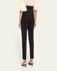 High-Rise Pintuck Skinny-Leg Pants