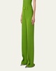Fior Silk Viscose Shantung Wide Leg Pants