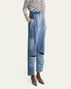 Cutout Upcycled Denim Jeans