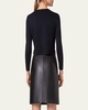 Tassel Zip Front Cropped Knit Cardigan