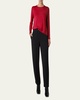 Chrissa Drawstring Tapered Leg Silk Pants