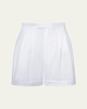 Carrington Pleated Linen Shorts