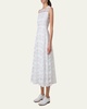 Check Silk Organza Midi Dress