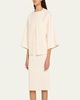 Open-Front Wool Kimono Jacket