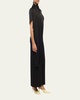 Scarf Satin Maxi Dress