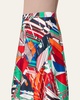 Sea Clipper Print Flared Midi Skirt