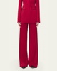 Pleated Wide-Leg Suit Pants