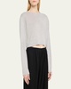 Maeve Cropped Pointelle-Knit T-Shirt